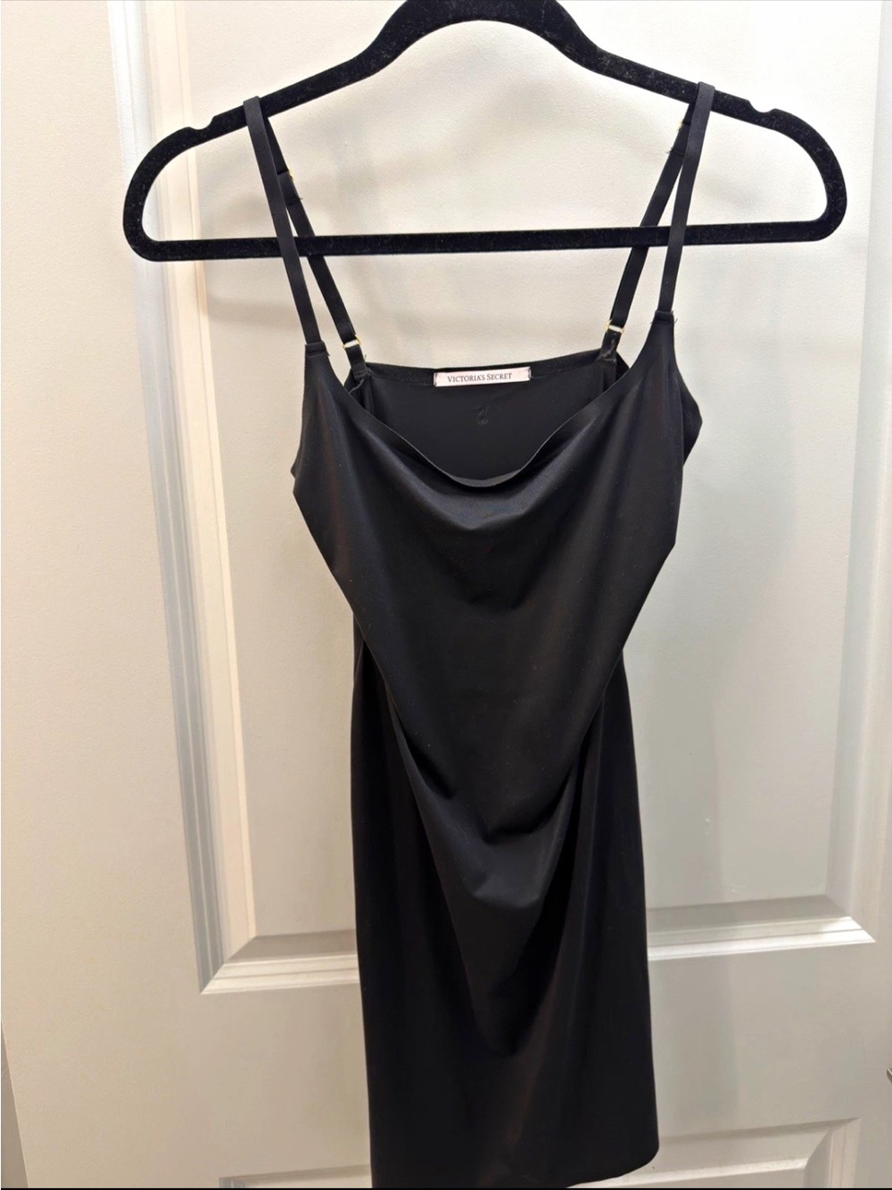 Victoria's Secret Black Satin Slip Mini Dress Medium